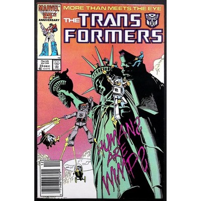 Transformers Comic Book Marvel #23 Newsstand 1986 Circuit Breaker Robot-Master