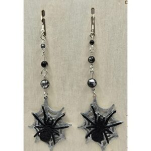 Handmade Spider Web Drop Dangle Earrings Halloween Gothic Punk Jewelry Spooky