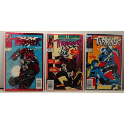 Night Thrasher #1-3 Newsstand Lot | 1993 Marvel | Aardwolf, NM/VF+