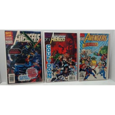 Avengers Comic Lot #350 #365 Annual #22 Newsstand Marvel VF-NM 1990s