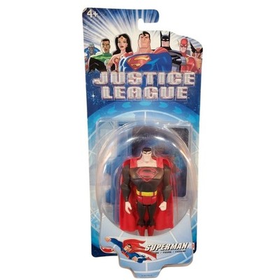 SUPERMAN Black DC Justice League Animated  4.5" Action Figure 2003 Mattel NEW