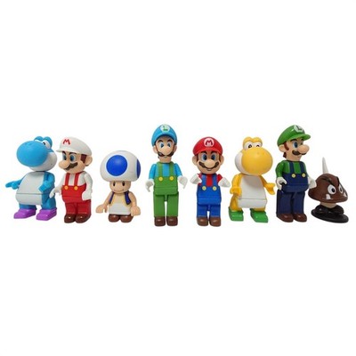 Super Mario Bros Nintendo Figure Lot of 8 – Mario Luigi Yoshi Toad 2010-2011