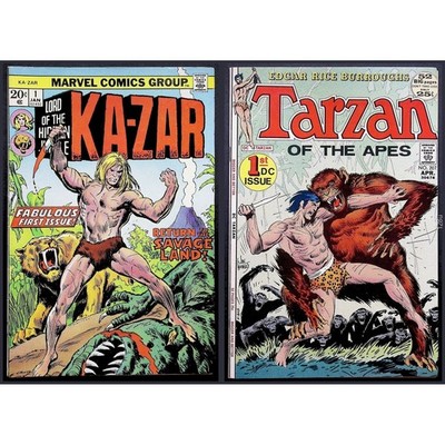 Tarzan #207 & Ka-Zar #1 Lot 1st DC Issue Stan Lee Kubert Kane Bronze Age F