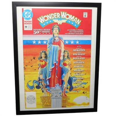 Wonder Woman #50 Framed 12x16 50th Issue Cover Art by George Pérez | DC Comics