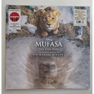 Disney Mufasa The Lion King - Clear Vinyl LP + Poster New LIMITED EDITION