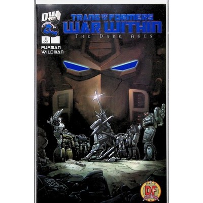 Dreamwave Comic Transformers War Within The Dark Ages #1 Blue Foil DF COA