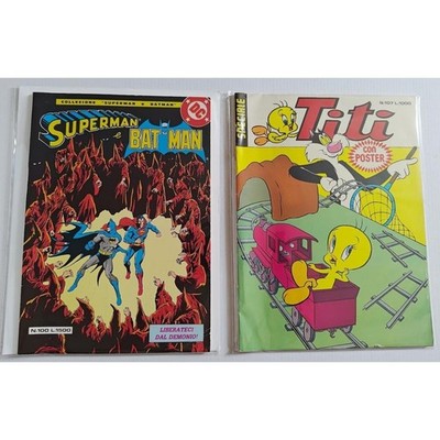 Tweety #107 + Superman & Batman #100 Italian Comics Titi DC 1980s Lot