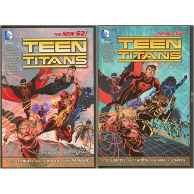 Teen Titans Vol 1 & 2 Scott Lobdell DC Comics Graphic Novel Set