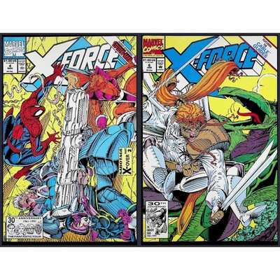 Marvel 2x Comic Lot X-Force #4 & 6 Spider-Man Shatterstar Cable