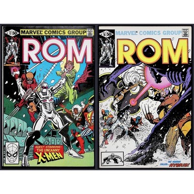 ROM Spaceknight Issue 17 18 Marvel 1981 X-Men Appearance 1st Hybrid Key VF+