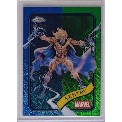 2025 Topps Chrome Marvel Sentry Blue & Green Shimmer Refractor /199 #168